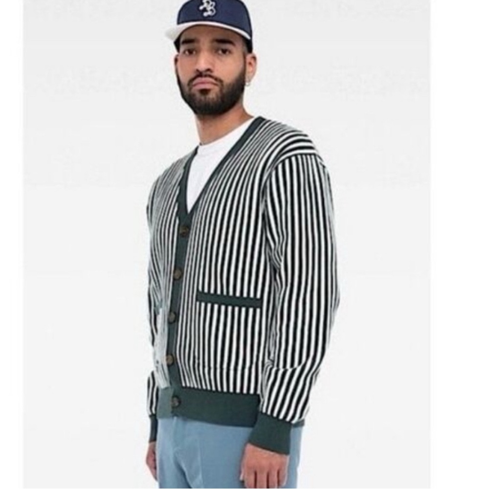 Bogey Boys Striped‎ Golf Cardigan